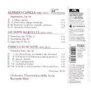 BUSONI : Turandot suite - CASELLA : paganiniana - MARTUCCI - three pieces - ORCHESTRA FILARMONICA DELLA SCALA RICCARDO MUTI